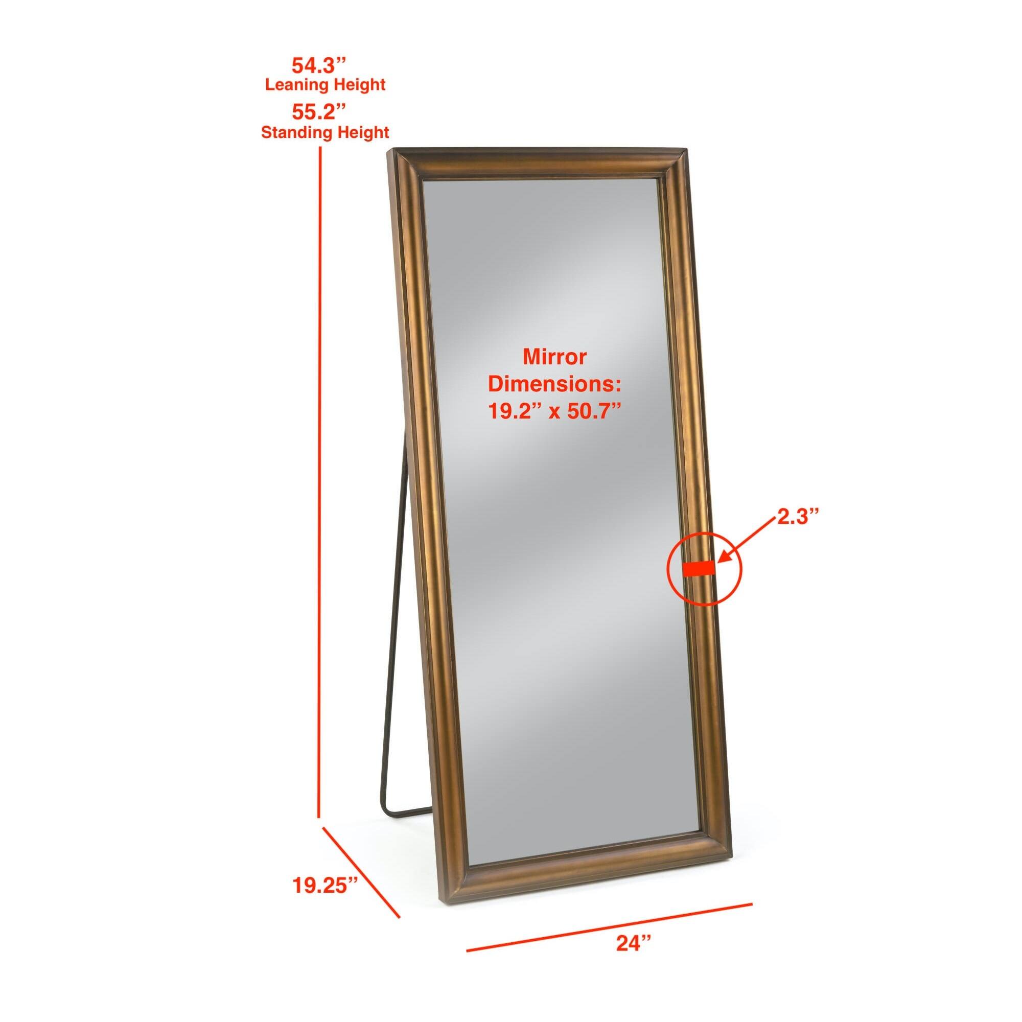 55" Gold Framed Metal Floor Mirror with Easel Back Bed Bath & Beyond